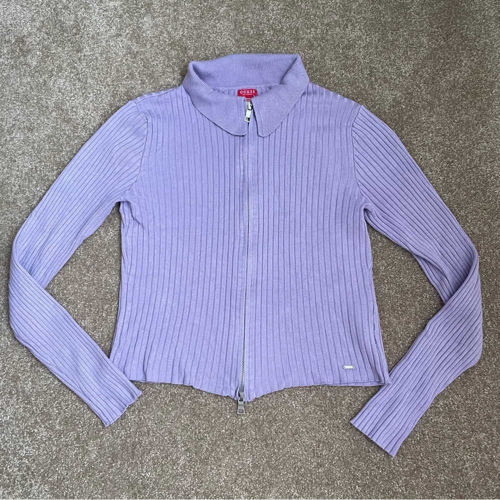 🫐Lilac Guess Zipup Cardigan🫐
